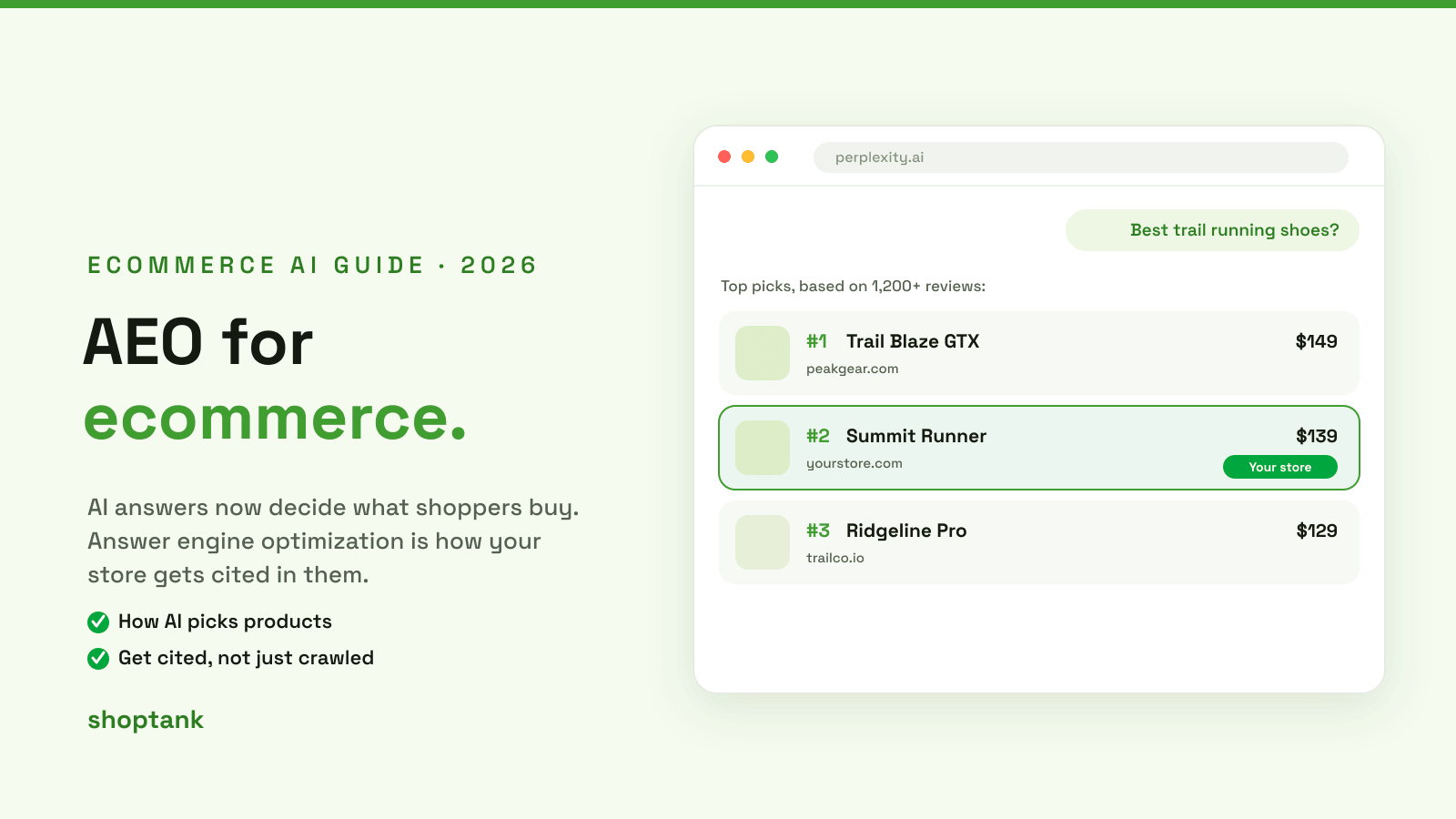 AEO for Ecommerce: How Online Stores Get Cited by AI (2026)