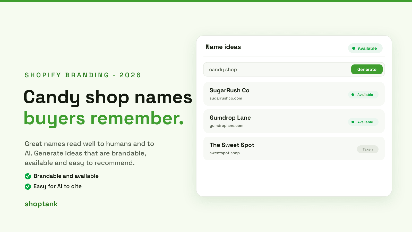 7 Sweet Candy Shop Names for Humans & AI in 2026