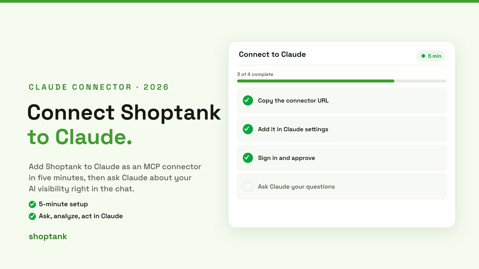 How to Connect Shoptank to Claude (MCP Connector)