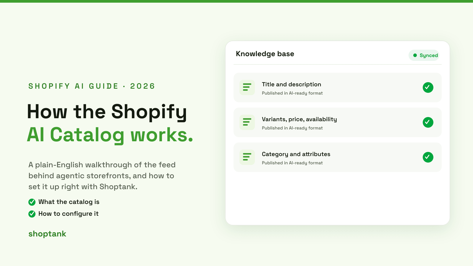 How Shopify AI Catalog Works (And How to Set It Up with Shoptank)