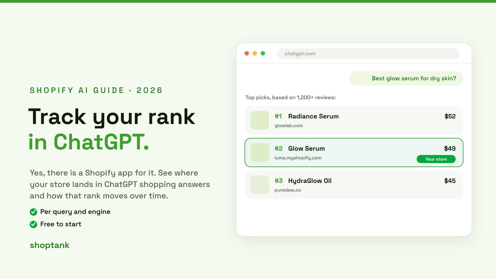 The Shopify App to Track How Your Store Ranks in ChatGPT