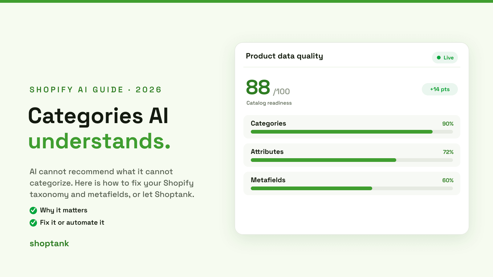 How to Fix Your Shopify Product Taxonomy and Metafields for AI Visibility