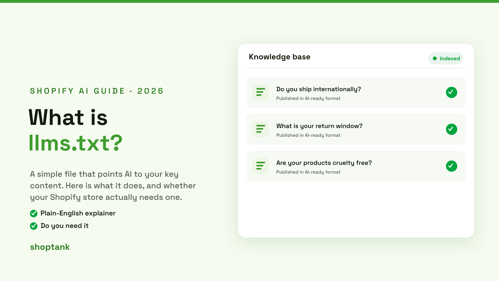 What Is llms.txt and Does Your Shopify Store Need One?