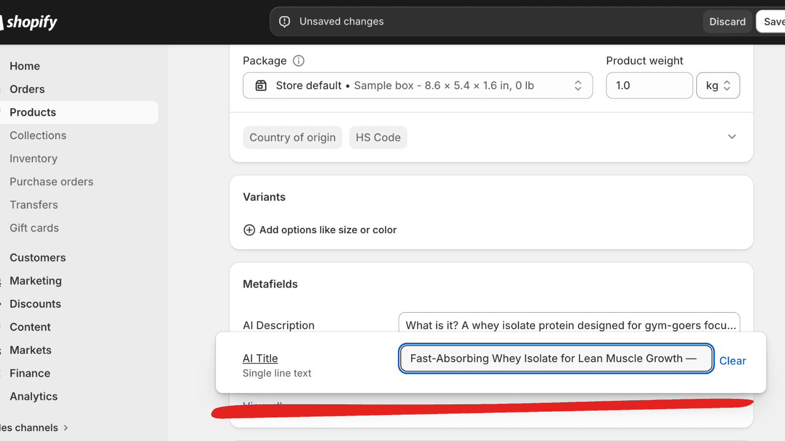 Add AI readable tittle and description for Shopify store